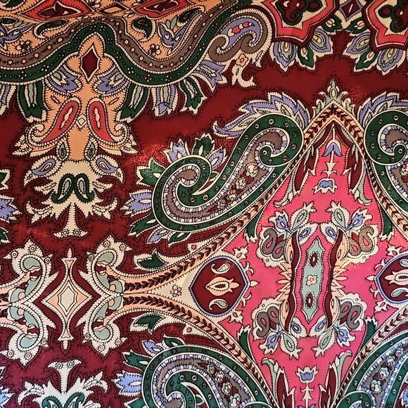 VICTORIA'S SECRET Vintage 90s Paisley Satin Terry Long Bath Robe sz M Womens Y2K - Picture 6 of 8